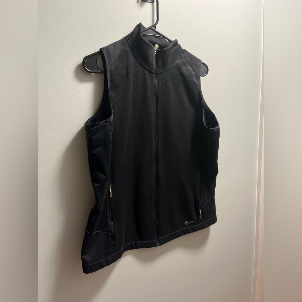 Nike Women's Black Vest with Gold Accents